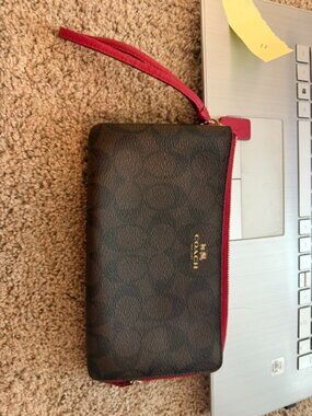 Coach Double Zip Wallet in Signature Canvas